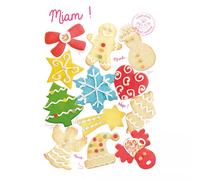 ScrapCooking - Plaque Découpoir Biscuits de Noël - Avec 12 Formes Emporte-pièces pour Sablés, Biscuits, Décoration - Moule Pâtisserie en Plastique - Rouge - 2070