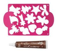 Plaque découpoirs à biscuits Noël + 1 Stylo chocolat -