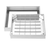 Plaque d'Égout avec Cadre 40x40 cm-VEVOR-Couvercle de Regard Encastré Invisible, pour Inspection de Drainage Bouche