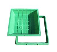 Plaque d'égout transparente en acier inoxydable encastrée avec cadre carré robuste et invisible pour fosse septique, durable et encastrée avec base - Couvercle d'inspection des canalisations