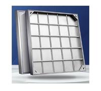 Plaque d'égout transparente en acier inoxydable encastrée avec cadre carré, robuste et invisible, pour fosse septique. Durable et élégante, cette plaque d'égout en acier inoxydable est idéal