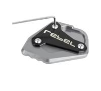 Plaque d'élargissement Béquilles Coussinet de Support latéral de Moto pour Rebel CMX1100 CM1100 CMX1100 2020-2024 2023 2022, Coussin d'extension de Support d'agrandissement de Pied(Titane1)