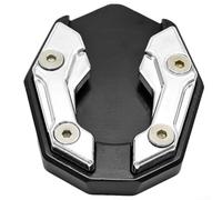 Plaque d'élargissement de béquille latérale en aluminium pour scooter Nmax Moto avec finition anodisée en or, rouge, noir, argent, options pour un stationnement stable sur sol mou, sable boue (argent)
