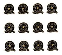 Plaque d'employé du mois 12 pièces, épingles d'employé du mois en alliage, épinglette exceptionnelle pour l'équipe personnel des employés de récompense