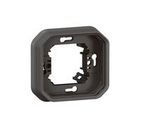 Support plaque étanche pour montage encastré 1 poste Plexo - anthracite - 069606L - Legrand