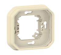 plaque d'encastrement - 1 poste - beige - legrand plexo 069890l