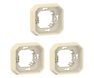plaque d'encastrement - 1 poste - beige - legrand plexo 069890l (Lot de 3)