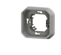 Support plaque étanche pour montage encastré 1 poste Plexo - gris - 069681L - Legrand