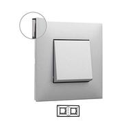 Plaque d'enjoliveur valena next 2 éléments aluminium legrand 741032