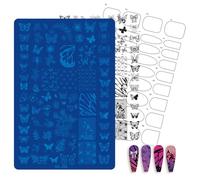 Plaque d'estampage en métal pour manucure, SY08 | Modèle de transfert de motifs gravés, pratique de beauté, œuvres d'art de salon, modèles de nail art