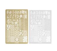 Plaque d'estampage pour nail art, motif papillon, dentelle, modèle Images pour décors, tampon, manucure, modèle