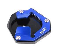Plaque D'extension De Béquille Extension Latérale CNC Moto pour XT1200Z XT1200ZE Super Tenere 1200(Blue-with Logo)