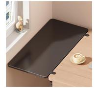 Plaque d'extension de bureau pliable - Bureau mural flottant à rabattre - Peut être utilisé comme accoudoirs, étagères, rallonges de bureau - Table murale pliante (noir, 50 x 25 cm)