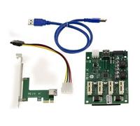 KALEA-INFORMATIQUE Plaque d'extension pour convertir Un Port PCI Express x1 vers 4 Ports PCIe x1 avec Chipset ASM1184e