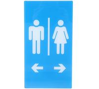 Plaque D'identification des Toilettes en Acrylique, Pictogrammes Clairs | Signalétique Murale Entre Deux Portes, pour École et Salle de Bain, Finition Lisse, Bords Soignés