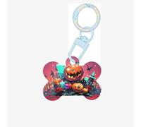 Plaque d'identification Halloween Revelry pour animaux de compagnie, en acrylique en forme d'os, parfaite pour les chiens et les chats de petite et grande taille, mignonne et fonctionnelle
