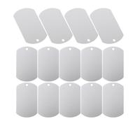 Plaque D'identification pour Chien Vierge 30 Pièces en Aluminium | Finition Argentée Lisse, Bords Doux Confortables, Usage DIY et Sorties, pour Bovins et Clés