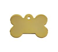 Plaque d'identification pour collier Imarc Bone Jaune Doré
