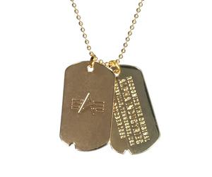 Plaque d'identité Dog Tag Alpha Industries - Gold
