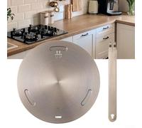 Plaque diffuseur de chaleur à induction 240 mm en acier inoxydable (C) | 240 mm de diamètre, répartition homogène de la chaleur, empêche les brûlures, convient aux grandes casseroles
