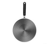 Plaque diffuseur de chaleur en aluminium pour cuisinière à gaz avec surfaces texturées pour une cuisson uniforme et un placement antidérapant des casseroles 24 cm 28 cm Noir (B-28 cm)