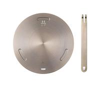 Plaque Diffuseur de Chaleur Flygragon 28 cm - Acier Inoxydable pour Cuisinières Gaz, Vitrocéramique et Induction - Poignée Amovible - Compatible Casseroles et Cafetières
