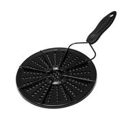 Plaque Diffuseur de Chaleur Noire 1pc, Conduit Thermique Gaz la Cuisine | Émail et Fer, Poignée Plastique, Structure Centrale pour Chauffe Uniforme, Maintien Doux