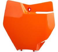 Plaque d'immatriculation avant POLISPORT orange adaptable sur KTM