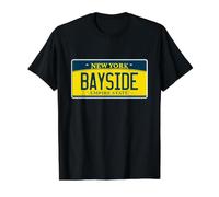 Plaque d'immatriculation Bayside New York Queens Neighborhood T-Shirt Graphique avec Valeur