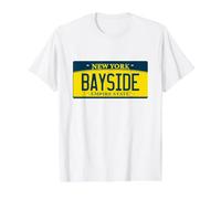 Plaque d'immatriculation Bayside New York Queens Neighborhood T-Shirt Graphique avec Valeur