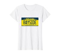 Plaque d'immatriculation Bayside New York Queens Neighborhood T-Shirt Graphique avec Valeur