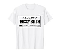 Plaque d'immatriculation Bossy Bitch Humoristique T-Shirt