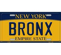 Plaque d'immatriculation Bronx New York - 15 x 30 cm