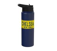 Plaque d'immatriculation Chelsea New York Old School Vintage NY Retro Stainless Steel Insulated Water Bottle