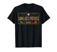 Plaque d'immatriculation de San Luis Potosi Mexique Potosino Huasteca Aztec T-Shirt Graphique avec Valeur