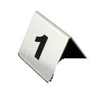 Plaque d'immatriculation de Table en acier inoxydable, Double face, numérotée 1 à 20, plaque carte numérique, signe bureau, 10 pièces(1-10)