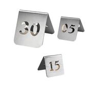 Plaque d'immatriculation de table en acier inoxydable visible double face