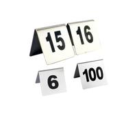 Plaque d'immatriculation de table en acier inoxydable visible double face