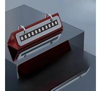 Plaque d'immatriculation de voiture avec mécanisme de dissimulation à rabat pour double affichage et angle de visibilité à 45° (rouge)