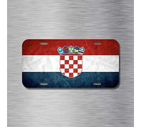 Plaque d'immatriculation drapeau croate Zagreb Split 15,2 x 30,5 cm
