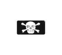 Plaque d'immatriculation en m tal avec logo t te de mort 6 x 12