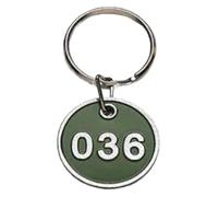 Plaque d'immatriculation en métal avec anneaux, aluminium avec porte-clés multicolore 1-200 pour carte d'identité Gym Sauna Club