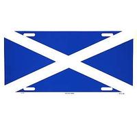 Plaque d'immatriculation en métal avec drapeau de l'Écosse 6 x 12 pouces