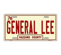 Plaque d'immatriculation en Métal Biopracess - Dukes of Hazzard General Lee Hazzard County - 15,2 x 30,5 cm - Décoration de Signalétique - Article de Collection de Série TV