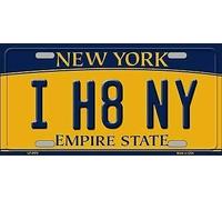 Plaque d'immatriculation fantaisie en métal avec inscription I H Ny New York 15,2 x 30,5 cm