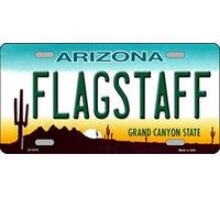 Plaque d'immatriculation Flagstaff Arizona State Background Novelty Plaque d'immatriculation 15 x 30 cm