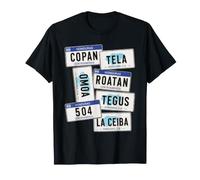 Plaque d'immatriculation Honduras 504 Catracho Travel Copan Tela Roatan T-Shirt