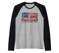 Plaque d'immatriculation Lynyrd Skynyrd 1964 Sweet Home Alabama Drapeau américain Manche Raglan