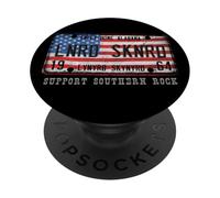 Plaque d'immatriculation Lynyrd Skynyrd 1964 Sweet Home Alabama Drapeau américain PopSockets PopGrip Adhésif