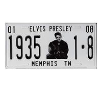 Plaque d'immatriculation métallique Elvis avec guitare Memphis TN